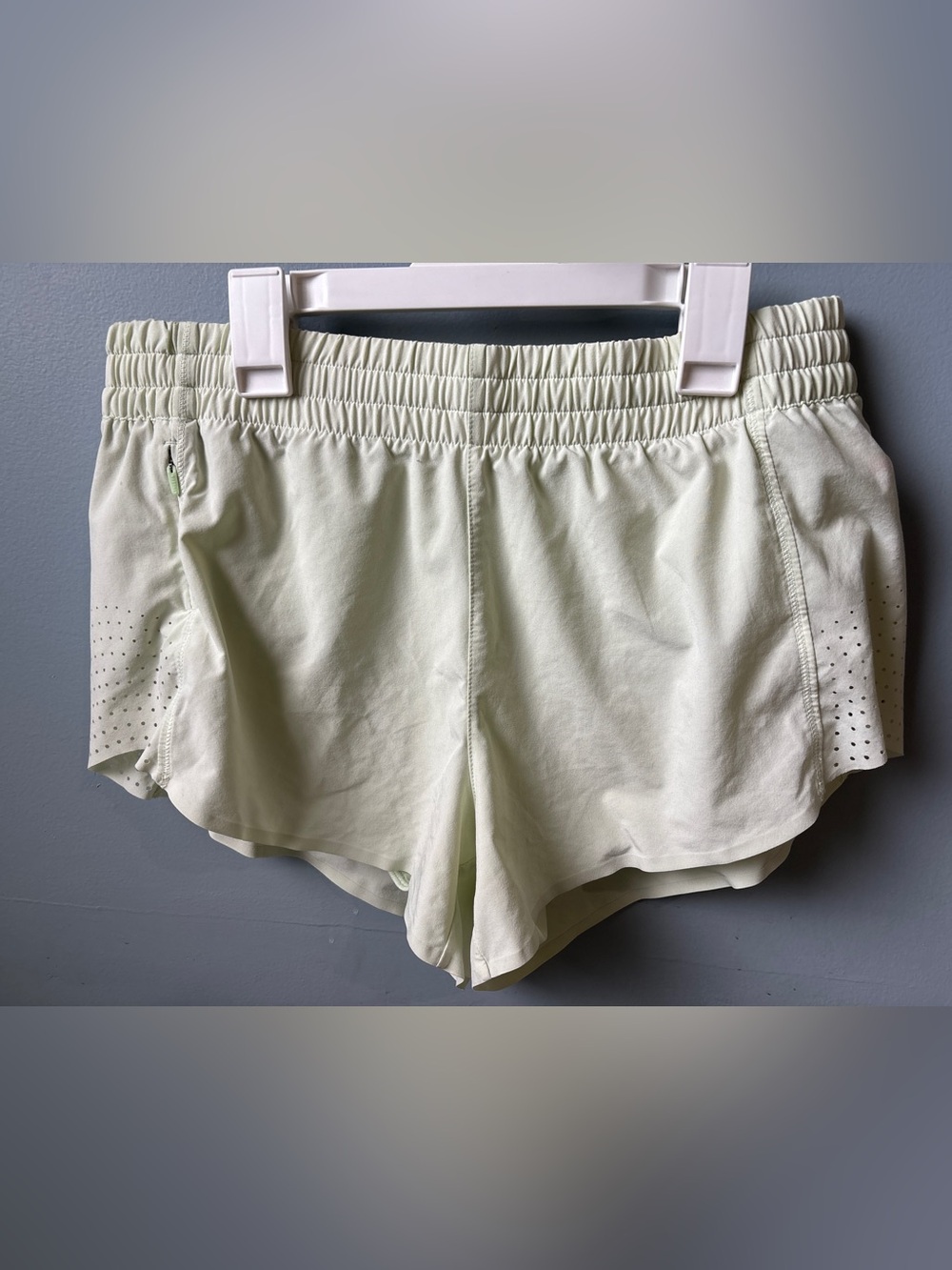 Athleta Pale Green Athletic Running Shorts